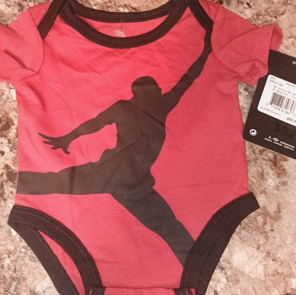 Jordan Red and Black Bodysuit with Stylish Design.New - Picture 2 of 7